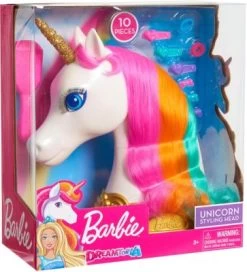 Barbie Dreamtopia Unicorn Styling Head, 10-tlg.